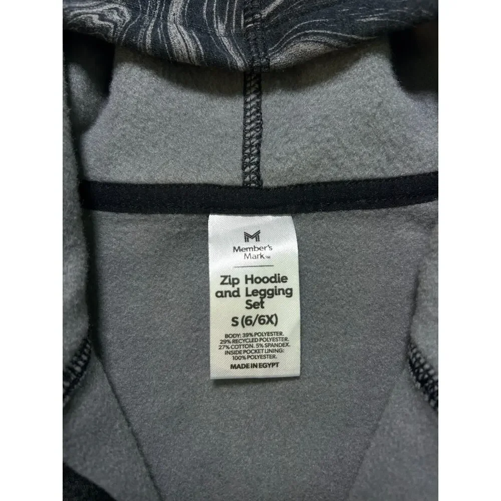 Member's Mark 1/4 Zip Hoodie Girls Small Teal River Rock Long Sleeve Preppy